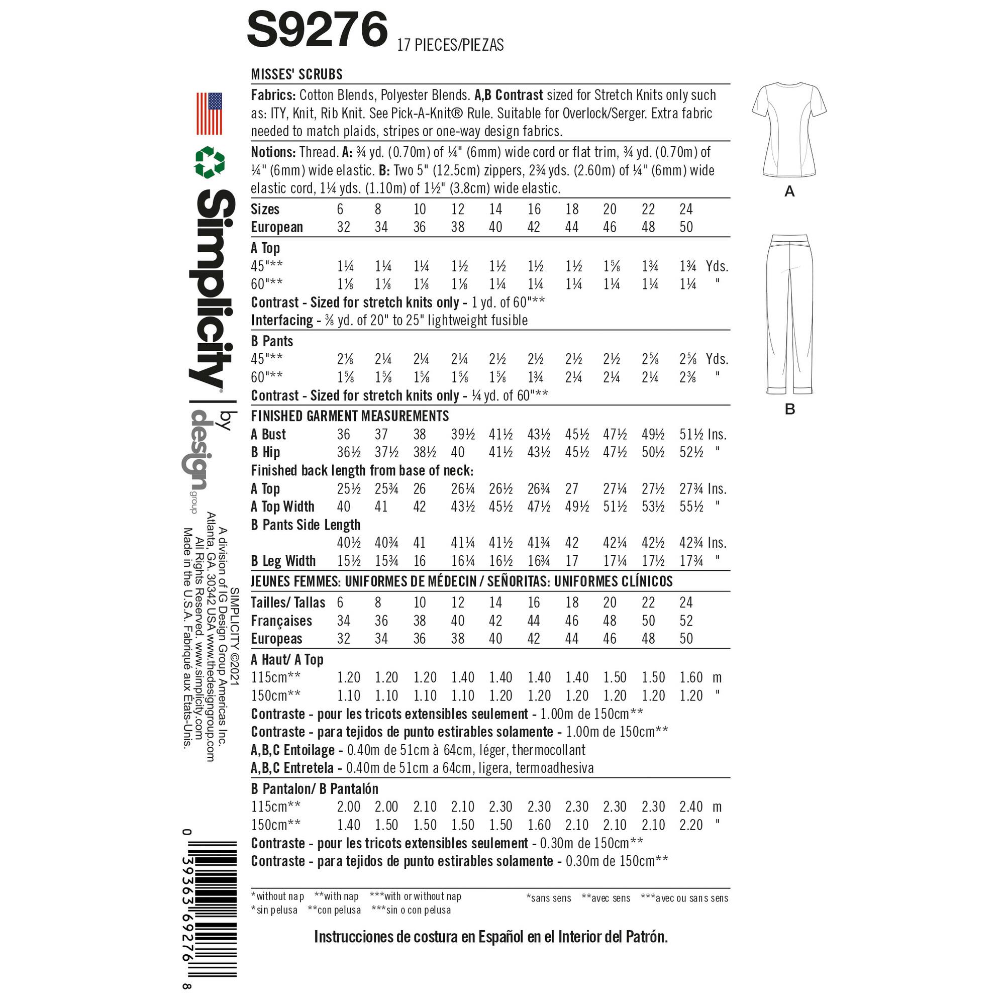 Simplicity® Pattern CS9276 (16-18-20-22-24)
